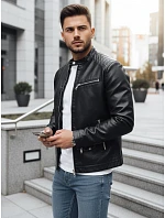 Pánská kožená bunda černá Dstreet model 21978811 - FashionStreet
