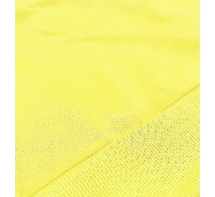 Tenká krátká žlutá dámská tepláková mikina model 18378918 - J.STYLE