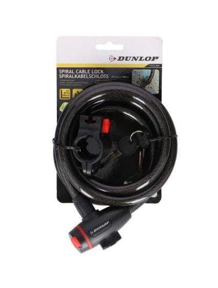 Zámok na bicykel so špirálovým lankom Dunlop 12 mm ST 56376 Zámok na bicykel so špirálovým lankom Dunlop 12 mm ST 56376