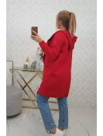 Zateplená bunda s kapucňou červená Zateplená bunda s kapucňou červená