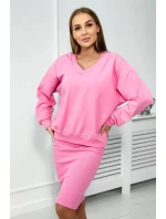 Súprava blúzka + pruhované šaty svetlo ružová Súprava blúzka + pruhované šaty svetlo ružová