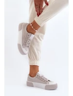 Dámské tenisky na tlusté podrážce model 21650049 šedé - Lee Cooper Dámské tenisky na tlusté podrážce model 21650049 šedé - Lee Cooper