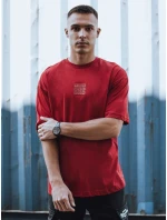 Pánske tričko s potlačou bordová FashionStreet RX5522 Pánske tričko s potlačou bordová FashionStreet RX5522