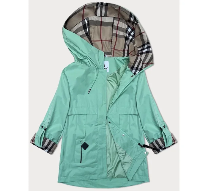 Dámská větrovka v barvě s ohrnutými rukávy model 19642567 - Glakate