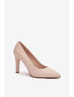 Kožené lodičky Sergio Leone 1446 světle béžové