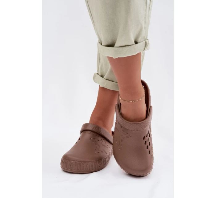 Dámské pantofle Chodaki pěnové Big Star TT274A085 hnědé