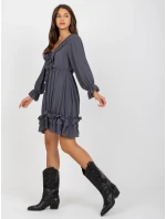 Šaty TW SK BI grafit model 21264342 - FPrice Šaty TW SK BI grafit model 21264342 - FPrice