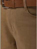 Dámské džíny s páskem mom fit tmavě béžové Dstreet model 21996294 - FashionStreet