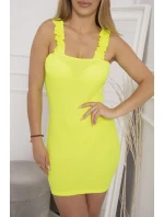 Žlté neónové šaty bez ramienok Žlté neónové šaty bez ramienok
