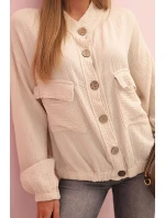 Dámská mušelínová košile s dlouhým rukávem béžová