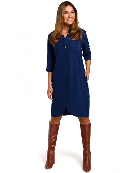 S189 Blejzrové šaty - tmavo modré