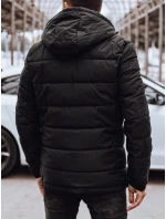 Pánská prošívaná zimní bunda s kapucí černá Dstreet model 21980687 - FashionStreet Pánská prošívaná zimní bunda s kapucí černá Dstreet model 21980687 - FashionStreet