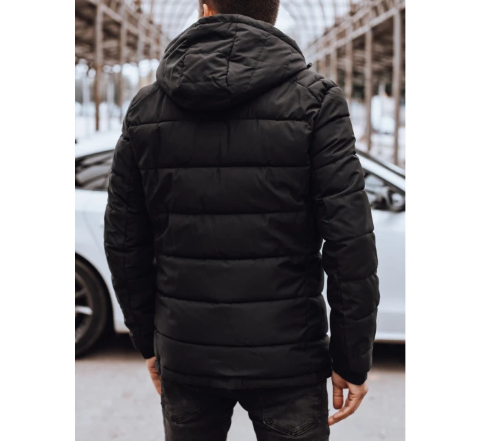 Pánská prošívaná zimní bunda s kapucí černá Dstreet model 21980687 - FashionStreet Pánská prošívaná zimní bunda s kapucí černá Dstreet model 21980687 - FashionStreet