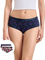 Dámske bavlnené nohavičky, 3 ks, DIM LES POCKETS COTTON BOXER 3x – DIM – červená