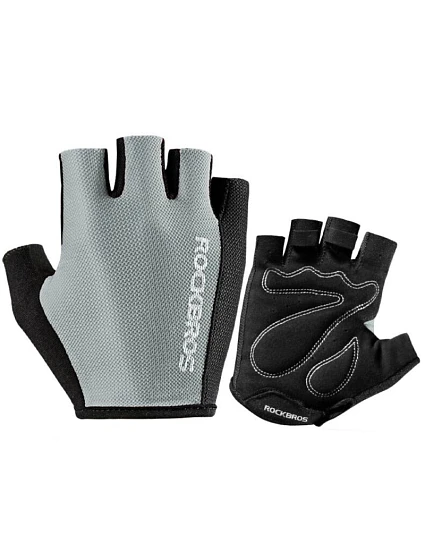 Cyklistické rukavice Rockbros S099GR veľkosť L - sivé