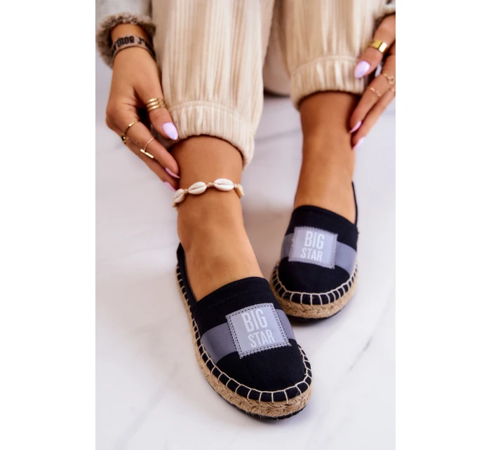 Damskie Espadryle Wsuwane Big Star JJ274963 Czarne Damskie Espadryle Wsuwane Big Star JJ274963 Czarne