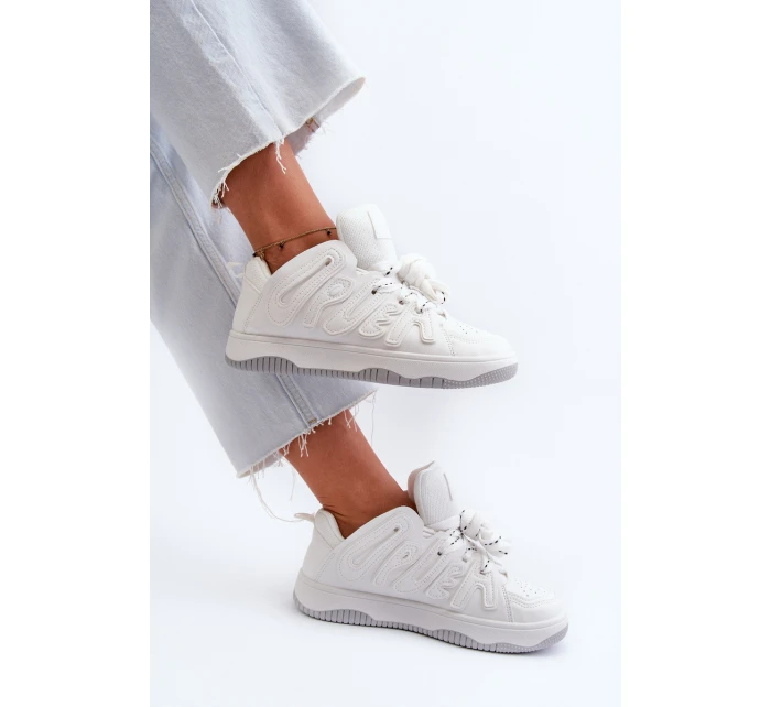 Dámské tenisky z ekologické kůže bílé model 21657149 - Boto Dámské tenisky z ekologické kůže bílé model 21657149 - Boto