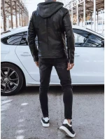 Pánská kožená bunda černá Dstreet model 21966463 - FashionStreet