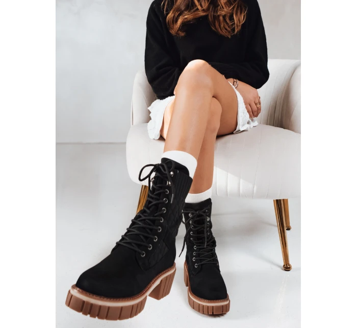 Dámské šněrovací boty černé Dstreet model 21993912 - FashionStreet