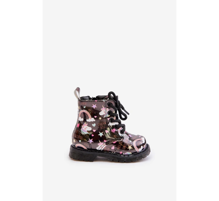 Dětské zateplené boty se zipem černé model 21678585 - Boto Dětské zateplené boty se zipem černé model 21678585 - Boto