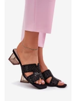 Klapki Damskie Na Słupku Vinceza 62230 Czarne