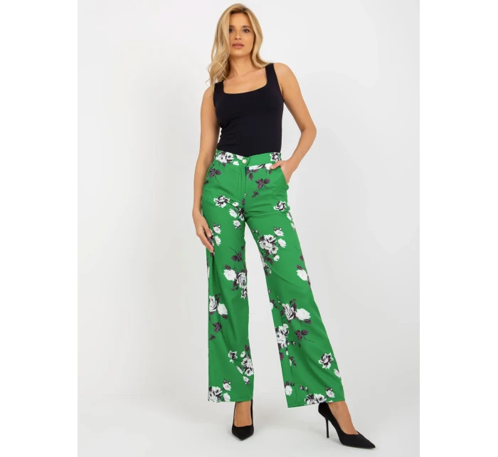 Dámské kalhoty LK SP model 18171280 zelená - FPrice Dámské kalhoty LK SP model 18171280 zelená - FPrice