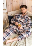 Pánské pyžamo MNS model 21291795 B25 délka/r 3XL4XL na zip - Key