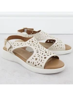 Dámské krémové ažurové sandály Sergio model 21905046 - LEONE