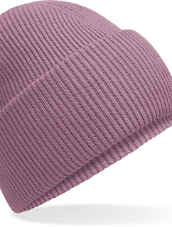 Beechfield B 385R Pletená čiapka s manžetou „Recycled“ 53.385R dusty purple