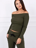 Súprava s dvojitými pruhmi v khaki farbe