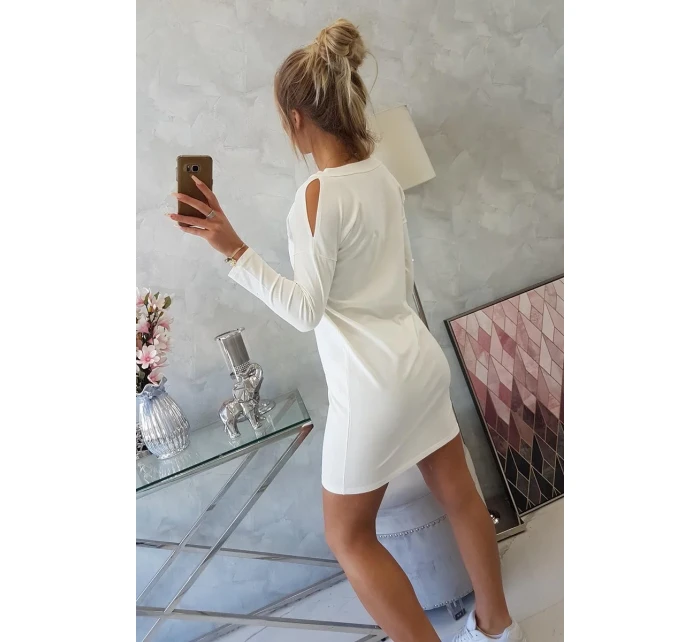 Šaty s potiskem Love ecru