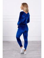 Velúrová súprava so zadným popruhom chrpovo modrá Velúrová súprava so zadným popruhom chrpovo modrá