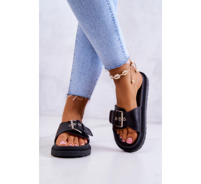 Klasyczne Klapki Damskie Big Star JJ274A307 Czarne