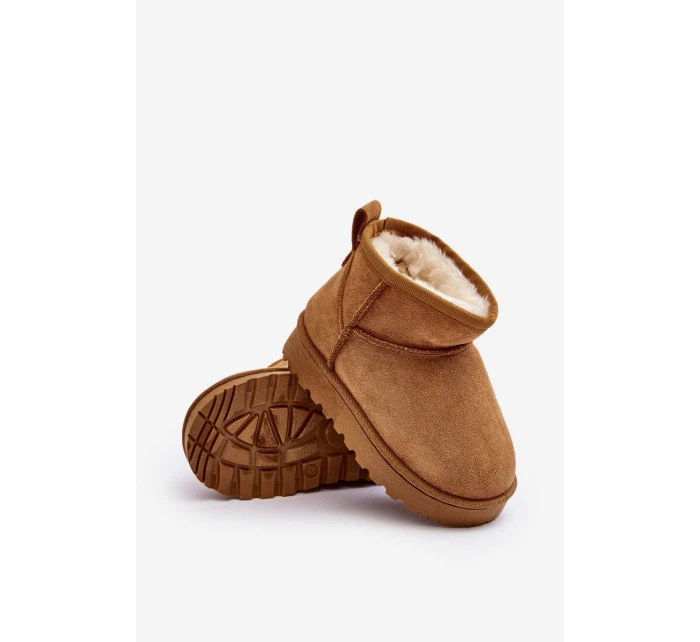 Dziecięce Śniegowce Botki Ocieplane Camel Nallita Dziecięce Śniegowce Botki Ocieplane Camel Nallita