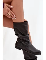 Dámské kožené kozačky Maciejka 05057-20 černé
