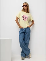 T shirt RV TS model 22303440 jasny żółty - FPrice T shirt RV TS model 22303440 jasny żółty - FPrice