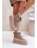 Snežnice s viazaním na platforme béžové Mavora Snežnice s viazaním na platforme béžové Mavora