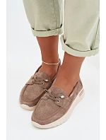 Semišové poltopánky 26PB18 beige - Jezzi
