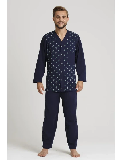 Pánske rozopínacie pyžamo Gucio dł/r M-2XL