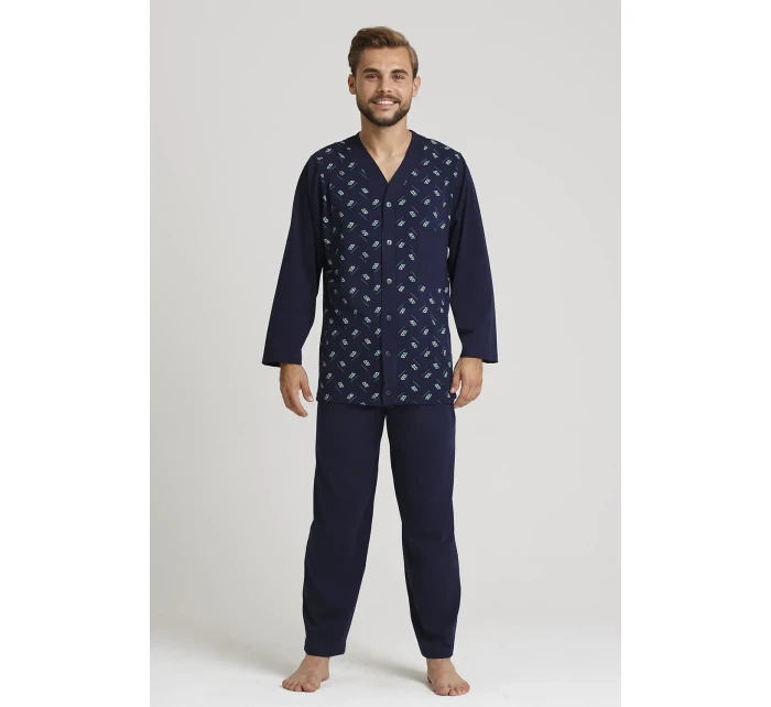 Pánske rozopínacie pyžamo Gucio dł/r M-2XL
