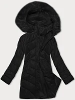 Dámska zimná bunda s kapucňou čierna (H-898-01)