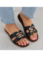 Dámske žabky s ornamentom čierne Sergio Leone SK077H