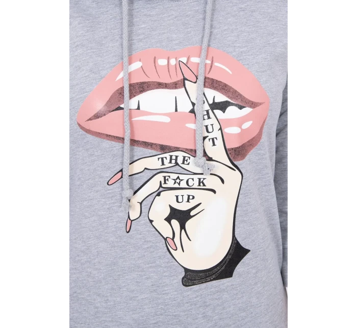 Šaty s dlhším chrbtom a farebnou potlačou šedej farby Šaty s dlhším chrbtom a farebnou potlačou šedej farby