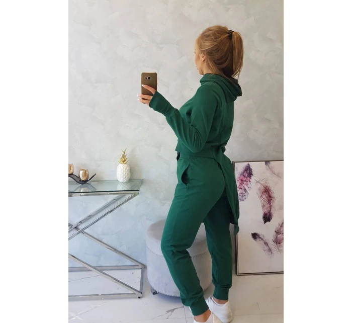 souprava s delší tmavě zelená model 18749190 - K-Fashion souprava s delší tmavě zelená model 18749190 - K-Fashion