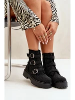 Ocieplane Botki Damskie Ze Zdobieniem Czarne Ciascia Ocieplane Botki Damskie Ze Zdobieniem Czarne Ciascia