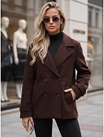 Płaszcz damski dwurzędowy brązowy model 22554615 - FashionStreet Płaszcz damski dwurzędowy brązowy model 22554615 - FashionStreet