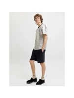 Jack&Jones pánske šortky JPSTJAIDEN COBA STRIPE JOG SHORTS REG SN 12274413 BLACK