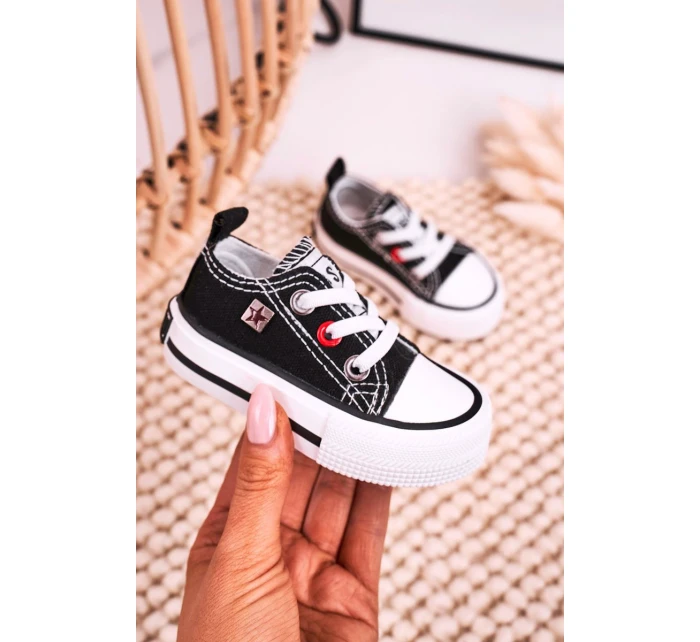 Dětské Klasické Tenisky Nízké BIG STAR model 21545367 Černé - Big Star Shoes Dětské Klasické Tenisky Nízké BIG STAR model 21545367 Černé - Big Star Shoes