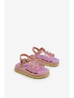 dětské sandálky na suchý zip  fialové model 21661980 - Zaxy