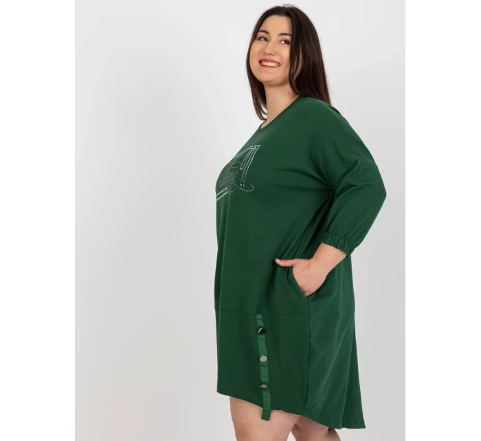 Tunika RV TU model 18617581 ciemny zielony - FPrice Tunika RV TU model 18617581 ciemny zielony - FPrice